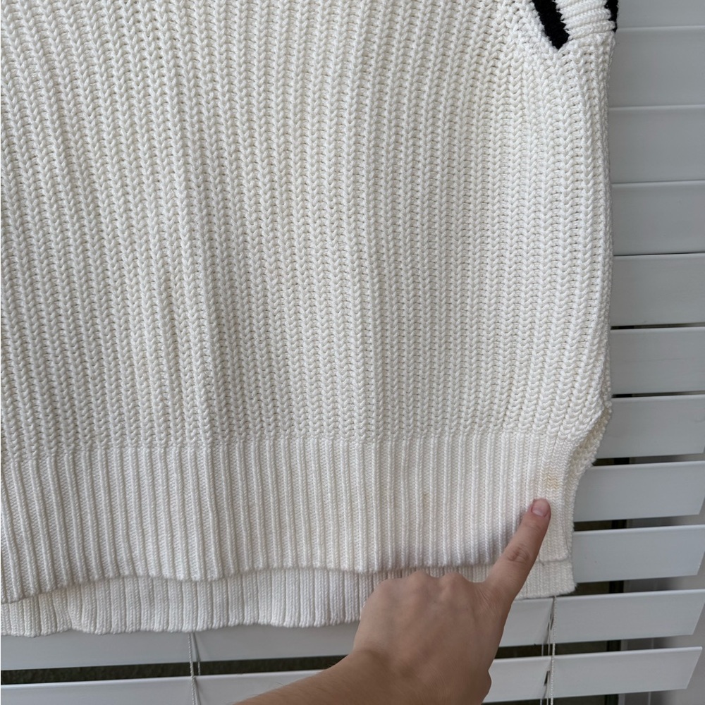 Abercrombie & Fitch Oversized Sweater Vest Grandpa Academia Y2K Tennis S #23 - Picture 4 of 10